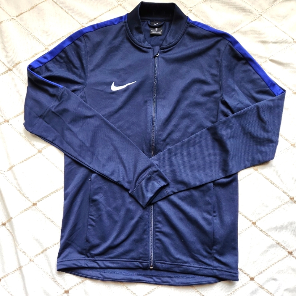 Nike Blue‎ Full-Zip Track Jacket | Size Medium | Athletic Polyester Sportswear